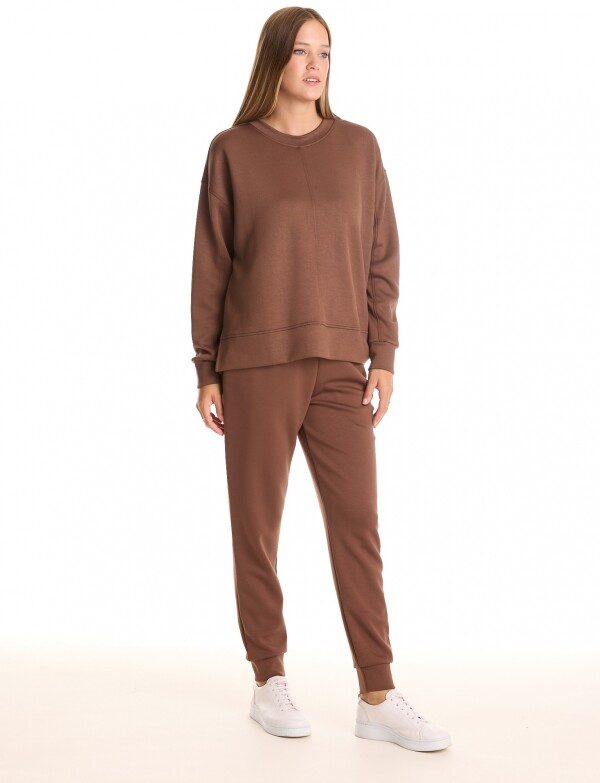 Buzo Pespuntes MARRON