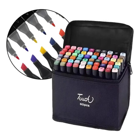 Set Marcadores Colores Doble Punta 60 Piezas 001