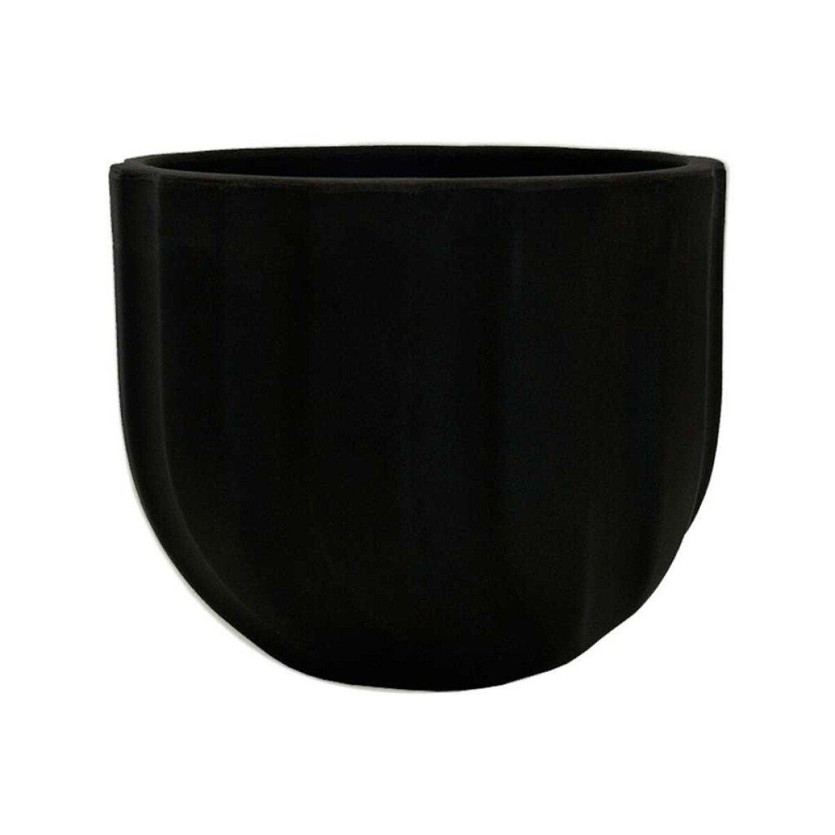 MACETA SPELLO ONDULATO 15X15CM - NEGRA 