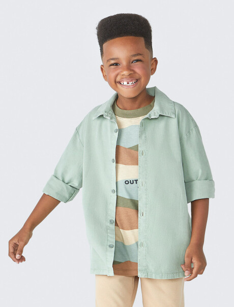 CAMISA INFANTIL DE SARGA INFANTIL VERDE