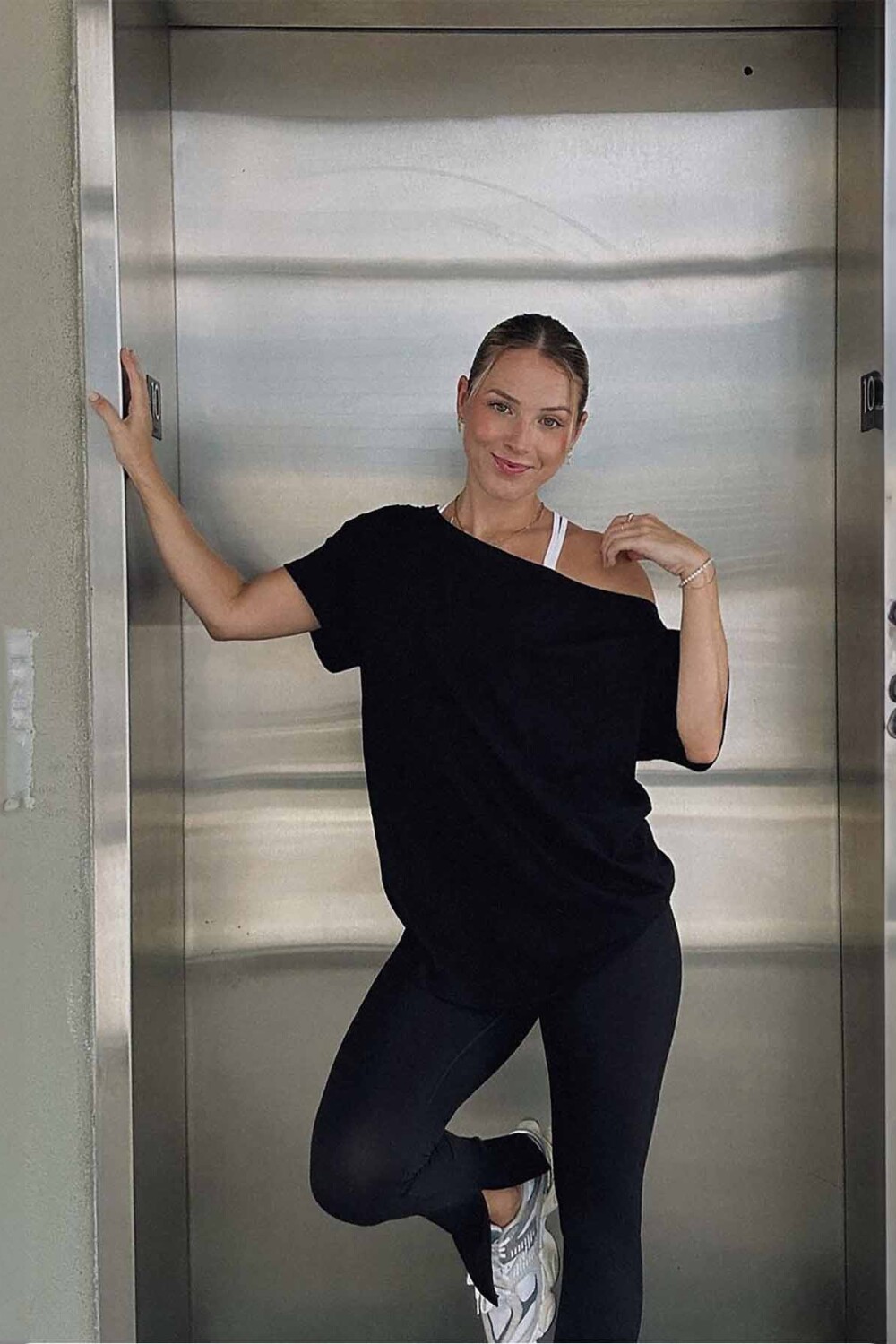 Polo Manga Corta Oversized Mujer Black