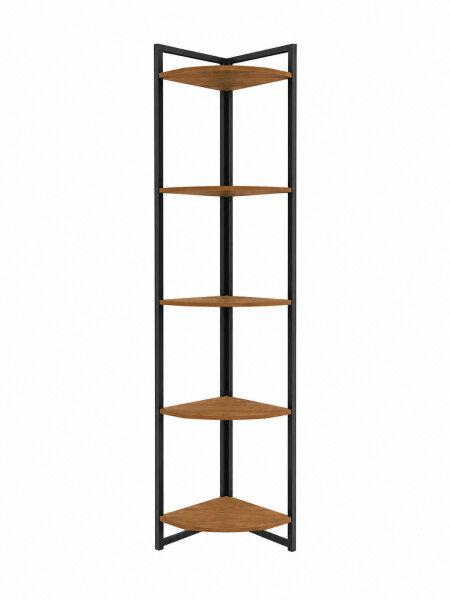 RACK ESQUINERO 5 ESTANTES NEGRO