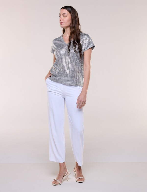 Blusa Metalizada PLATEADO