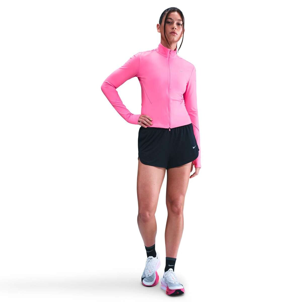 Remera Nike Swift Dri-Fit Full-Zip Alto-Layer Running Top de Mujer - Rosado 