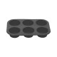 Molde silicona cupcakes 6 porciones GRIS