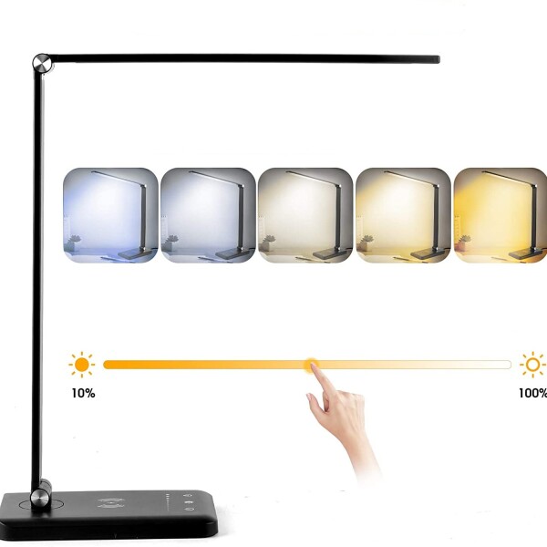 Lampara Luz Led Cargador Inalambrico Mesa Escritorio Qi Lampara Luz Led Cargador Inalambrico Mesa Escritorio Qi