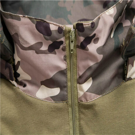 Buzo Uzspace Canguro Táctico Militar Con Capucha Verde