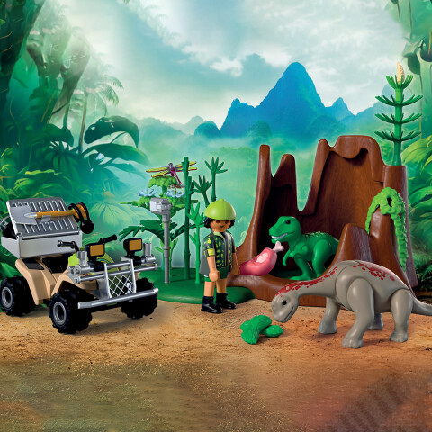 Explorador con Auto de Cueva Dinosaurio Playmobil 58 Piezas U