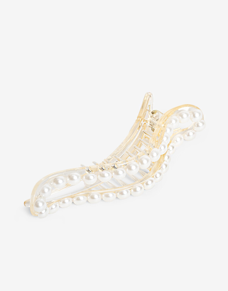 Bananas Perla Broche Con Perlas - Blanco Nacarado/perlado