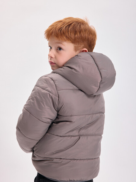 Campera abrigo capitoneada Gris Oscuro