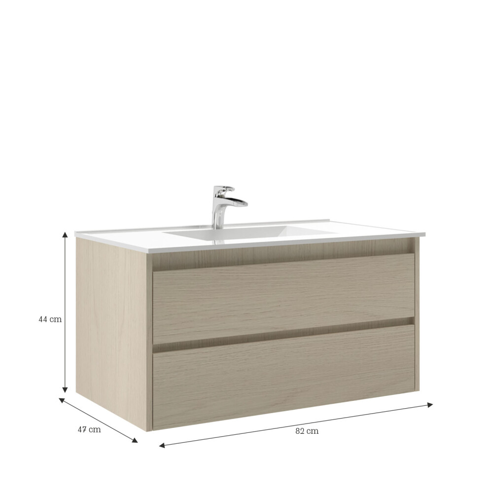 MUEBLE DE BAÑO 80 CM MDF NATURAL-BEIGE DENVER