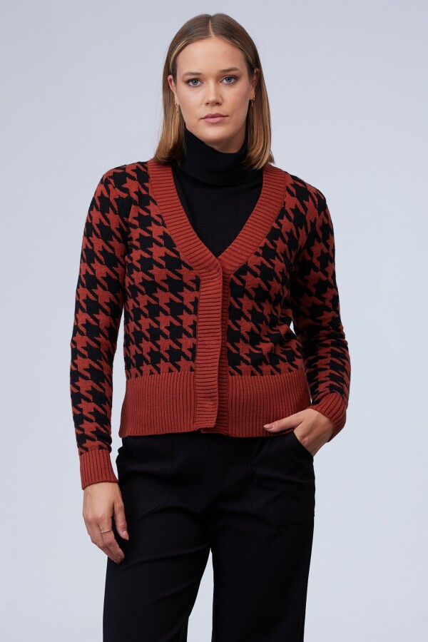 Cardigan Gales TERRACOTA/MULTI
