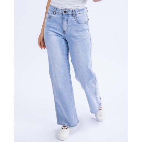 Pantalón de jeans para Mujer Wide UFO Paris Celeste Celeste