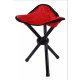 Banco Plegable Trípode De Aluminio Para Camping Rojo