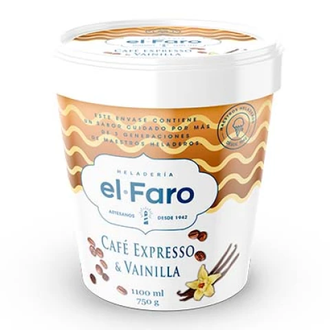 Helado de Café Expresso y Vainilla El Faro 1.1Lts Helado de Café Expresso y Vainilla El Faro 1.1Lts