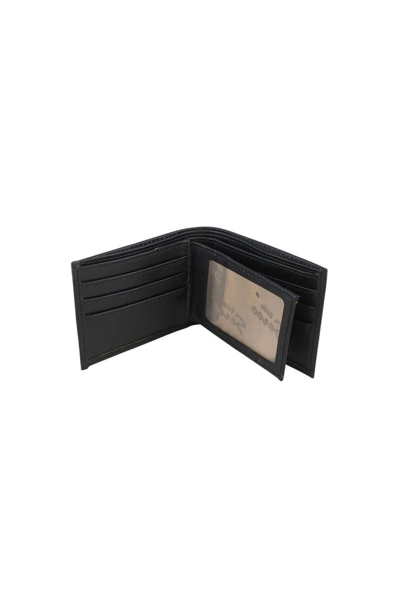 Billetera doble tarjetero con volante Negro