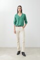 Sweater escote V verde