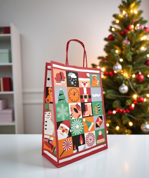 Bolsa fantasia luna 22x10x30 cm. SANTA CUBIC - navidad