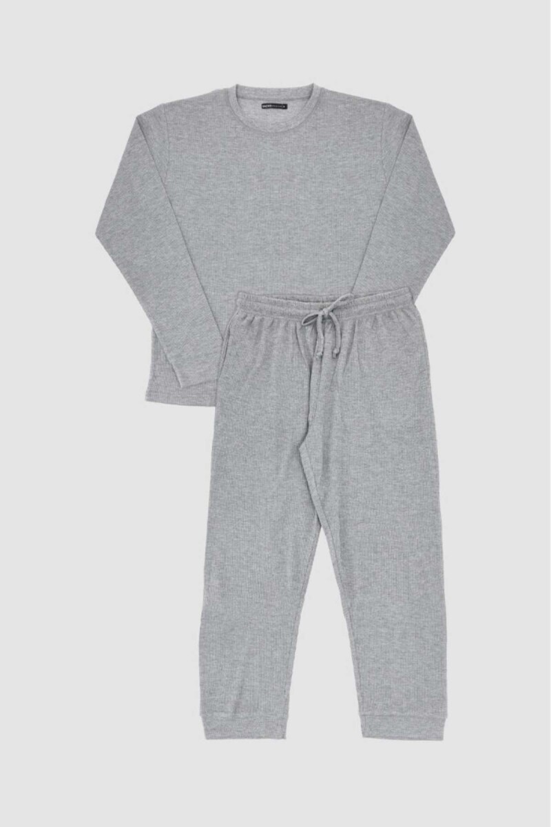 Pijama waffle grey - Gris 