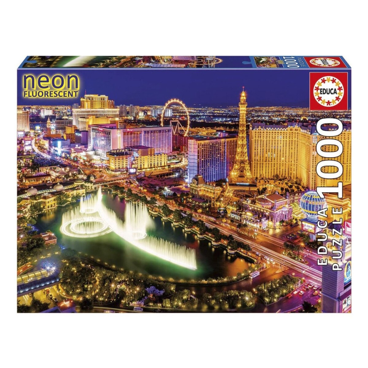 Rompecabeza Educa Puzzle Las Vegas Paisaje Neon 1000 Piezas 