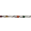Pulsera calada-Plata peruana 950-Piedras varias-PU3012 conpiedra