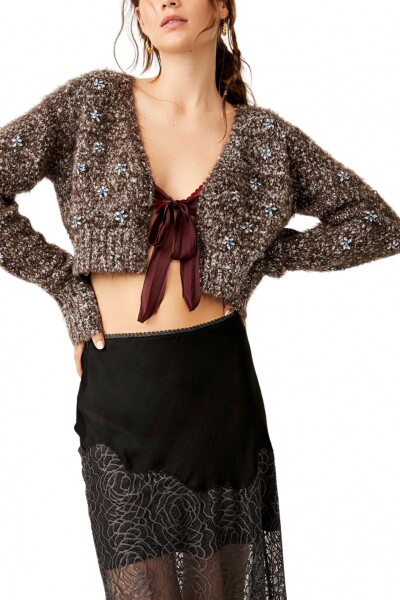 TWINKLE CARDI Marron
