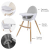 Silla de Comer para Bebés Carestino Neo Ajustable Gris Claro