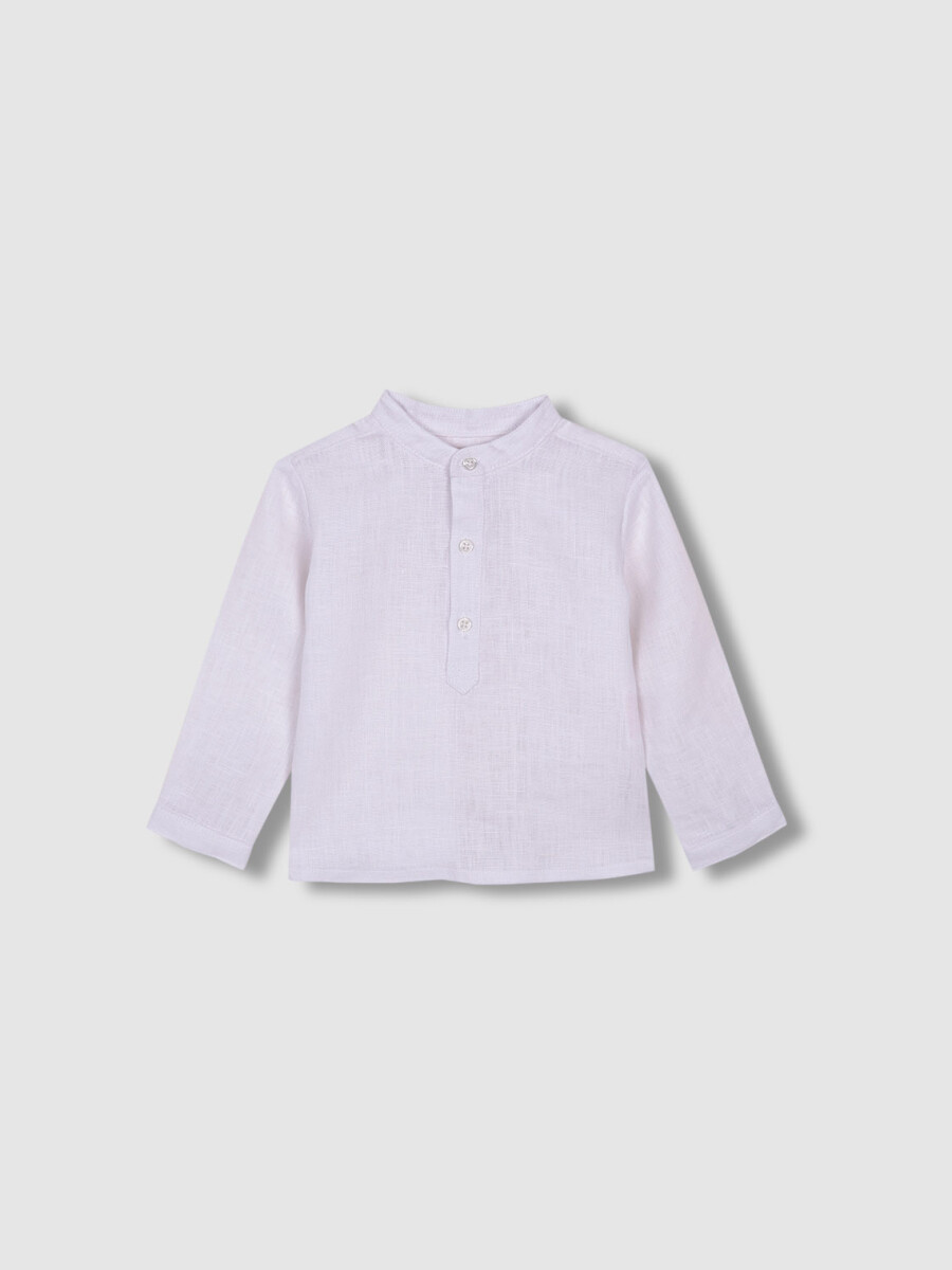 Camisa Panadera Lino Blanco