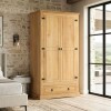 Ropero 2 puertas 1 Cajón Madera - Linea Mexicana Natural