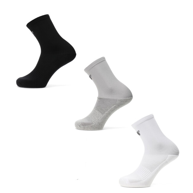 Medias Unisex Tiffosi x3 caña alta Negro - Blanco - Gris