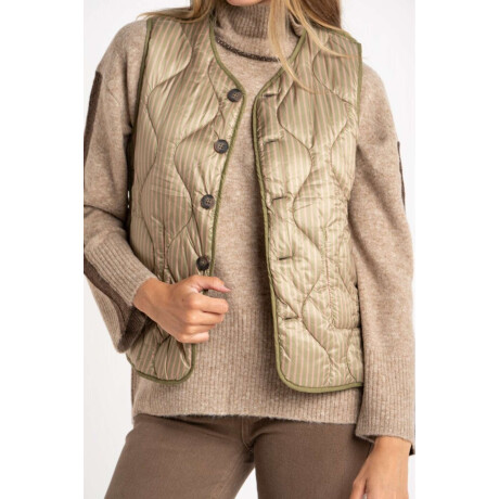 Chaleco Capitoneado Reversible Oliva