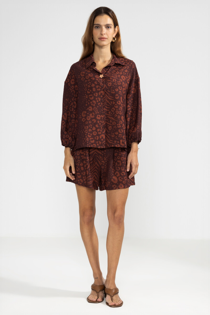 FLO SHORTS Marron