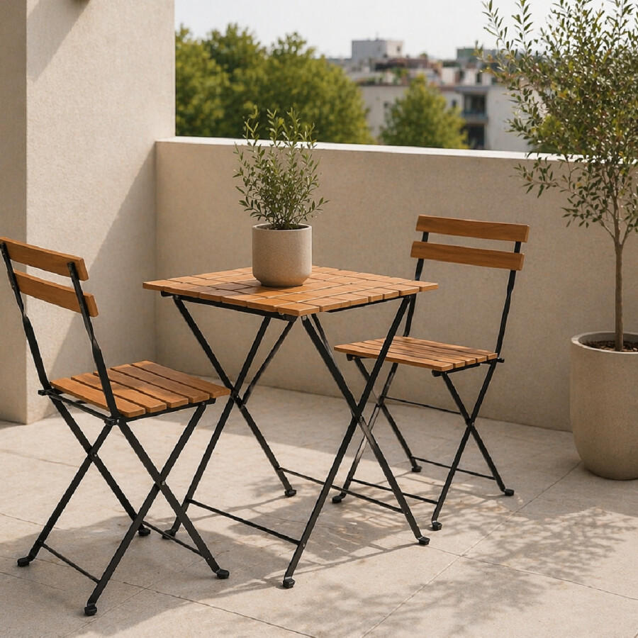 Set Bistró para Balcón Plegable (Mesa + 2 Sillas) Set Bistró para Balcón Plegable (Mesa + 2 Sillas)