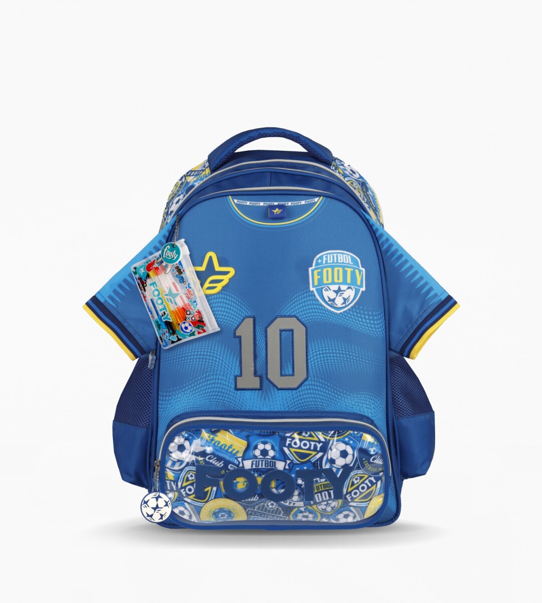 MOCHILA FOOTY CAMISETA 18" - AZUL 