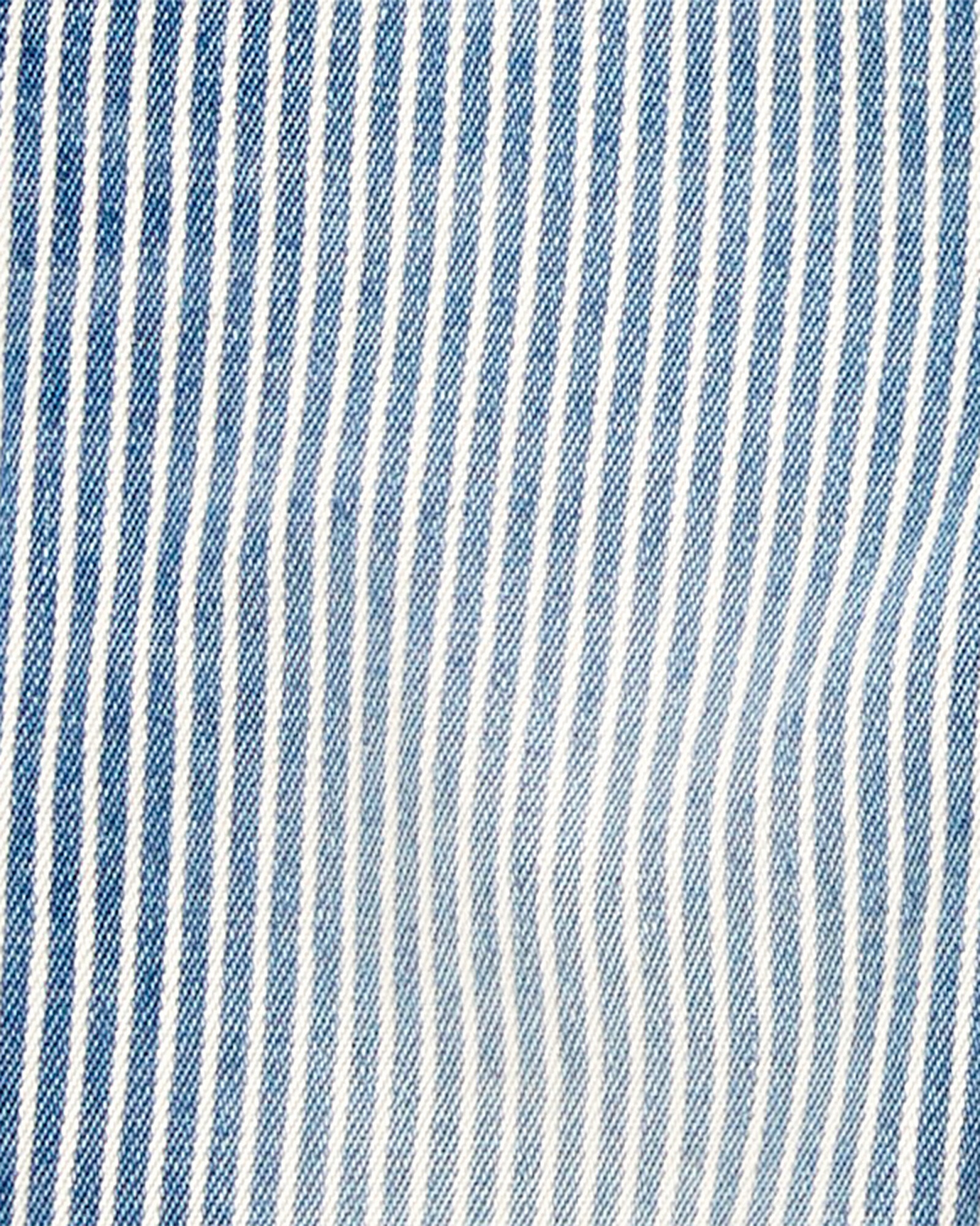 Enterito jean, diseño a rayas. Talles 6-24M Sin color