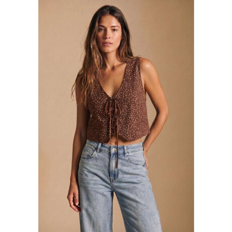 Top Lunares Marron