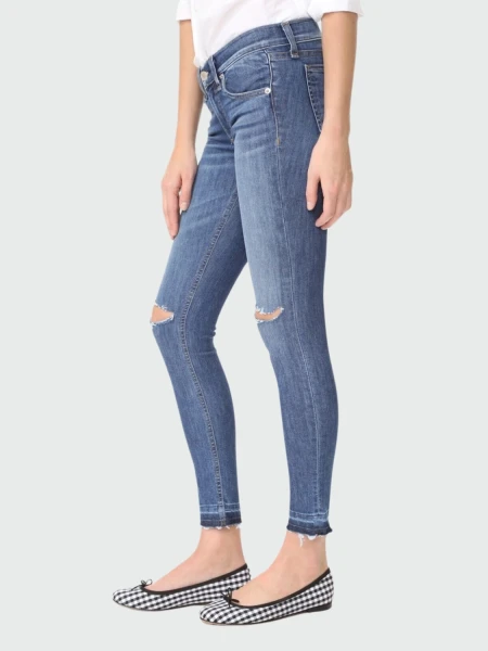 Jean skinny elastizado con bolsillos, Lid Azul
