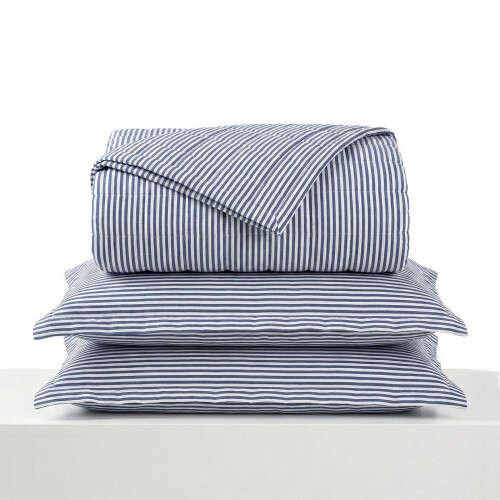 Acolchado mas Fundas 1 Plaza | 1 Plaza y Media - Nina Rayas Azul 200 hilos Acolchado mas Fundas 1 Plaza | 1 Plaza y Media - Nina Rayas Azul 200 hilos