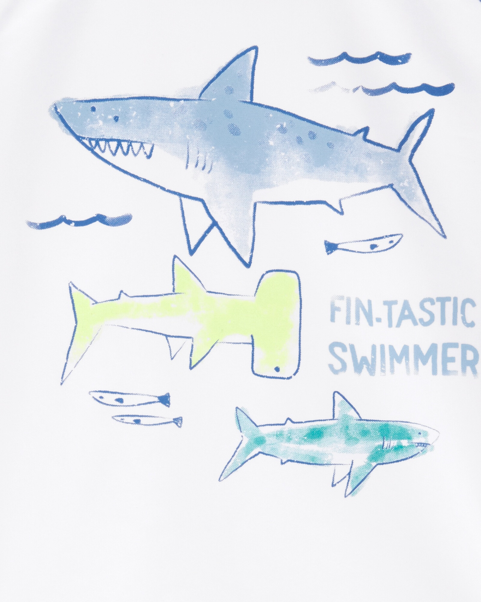 Traje de baño dos piezas, protección UPF 50+, manga larga, diseño tiburones Traje de baño dos piezas, protección UPF 50+, manga larga, diseño tiburones