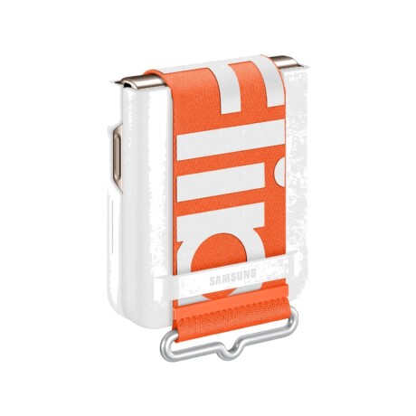 Funda Samsung Silicone Case con Correa para Galaxy Z Flip4 White