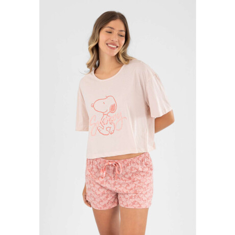 Snoopy pink pj Rosado
