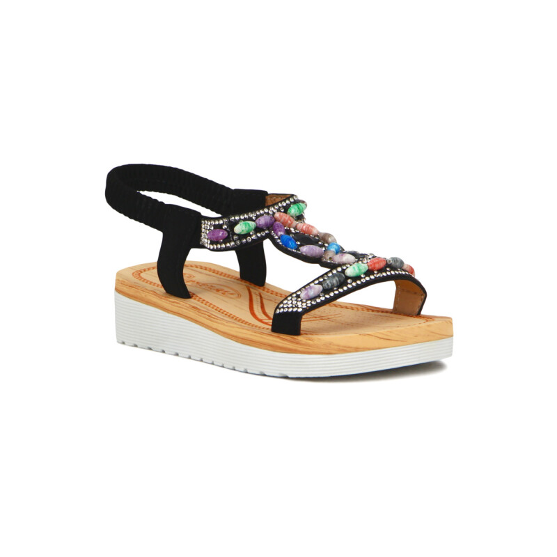 Darkness Sandalia Casual S/media 1 Tira - Black Negro