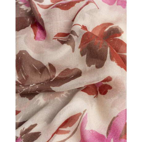 Pañuelo De Raso Floral Combinacion Multicolor