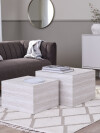 Mesa centro ROLSTED 58x58/50x50 mármol Mesa centro ROLSTED 58x58/50x50 mármol