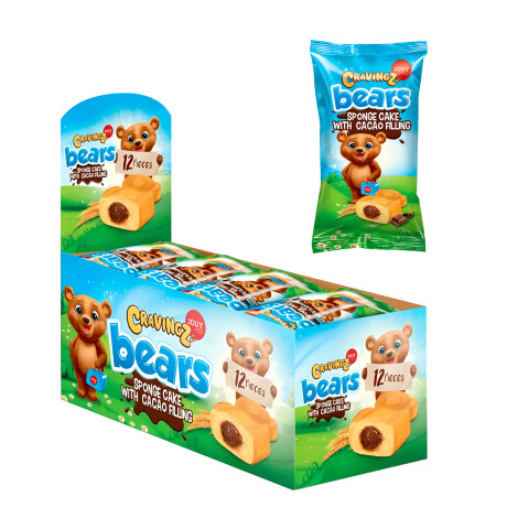 TORTA MINI OSO CRAVINGZ BEARS 40GRS DISPLAY x12 UNIDADES TORTA MINI OSO CRAVINGZ BEARS 40GRS DISPLAY x12 UNIDADES