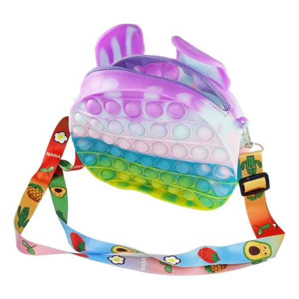 Cartera Pop It Multicolor Niños Infantil Regalo Burbujas Color Variante MULTICOLORAMARILLO