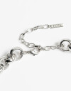 Collares Cortos Metal Collar Metal Eslabones Orgánicos - Plateado Rodio