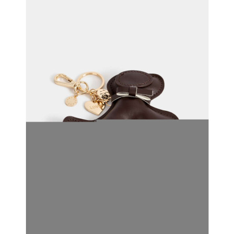 Llavero Y Charm De Perrito De Pu Rojo Burdeaux