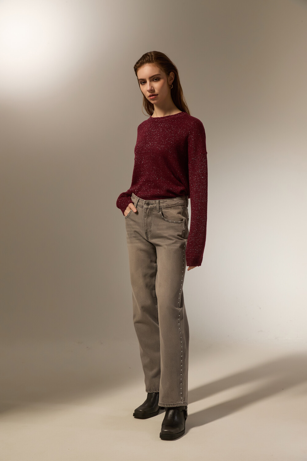 Pantalon Poggi Gris Claro