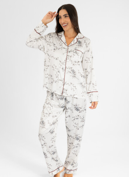 Pijama cherry blossom saten Flores